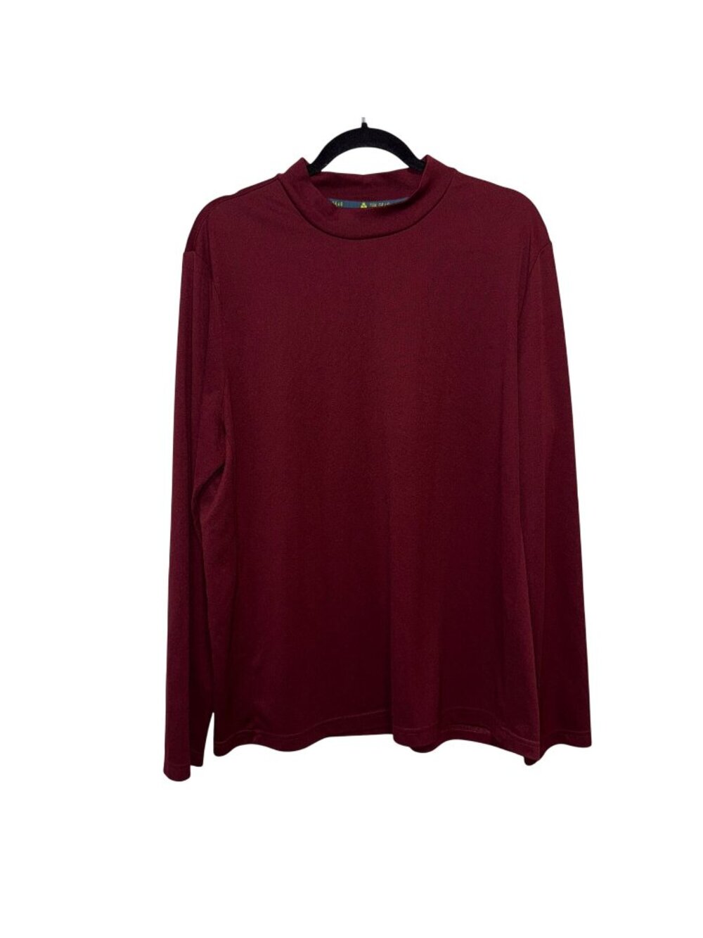 Tek Gear Womens Burgundy Long Sleeve Mock Neck Shirt XL